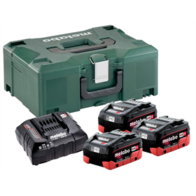 Akku-Set (3Stk.) 18V LiHD 5.5Ah und Ladegät ASC 30-36V in MetaLoc Metabo 685069000