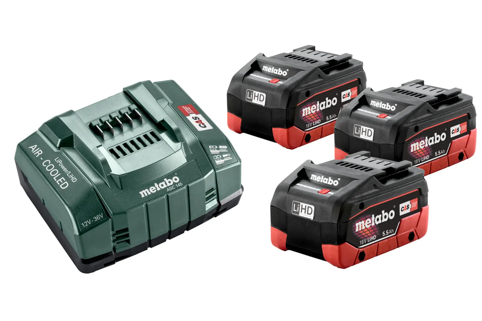 Akku-Set, 3x18V LiHD 5.5Ah + ASC 30-36V Ladegerät Metabo 685074000