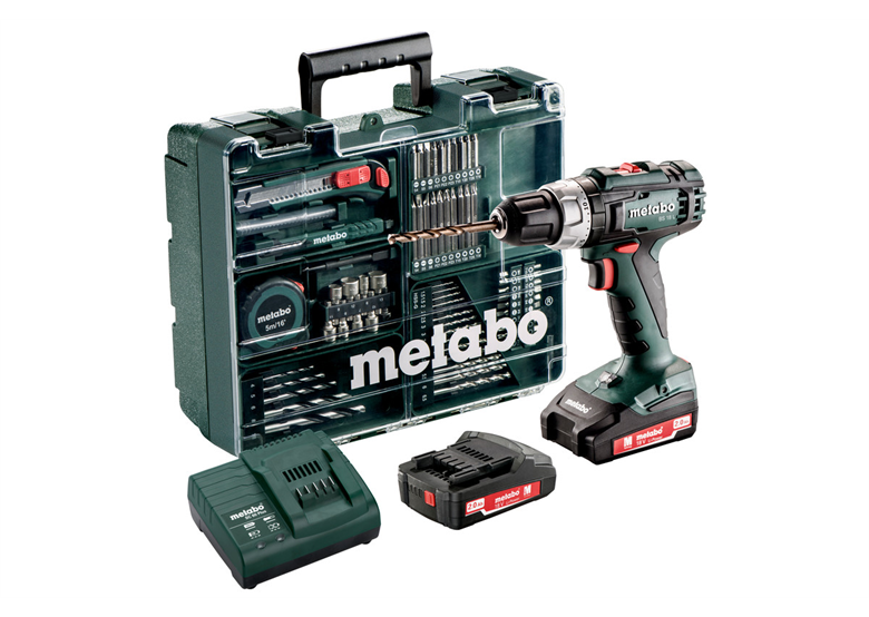 Akku-Bohrschrauber mit Zubehör Metabo BS 18 L Set