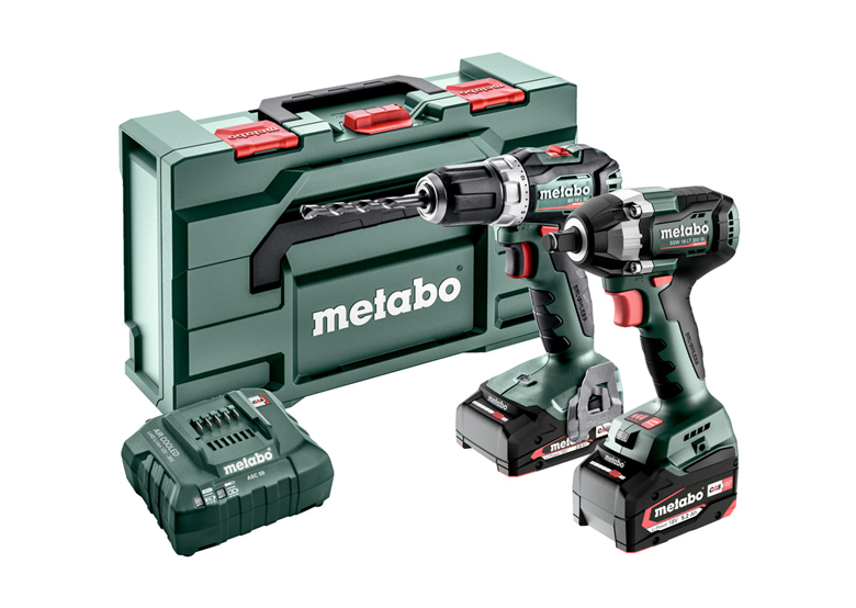 Werkzeugset 18V Metabo CAS BS 18 L BL/SSW 18 LT 300 BL 1x5.0Ah, 1x2.0Ah