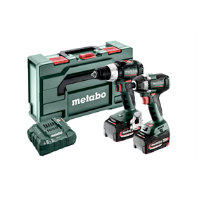 Werkzeugset 18V Metabo CAS BS 18 LT BL/SSD 18 LT 200 BL 2x5.2Ah