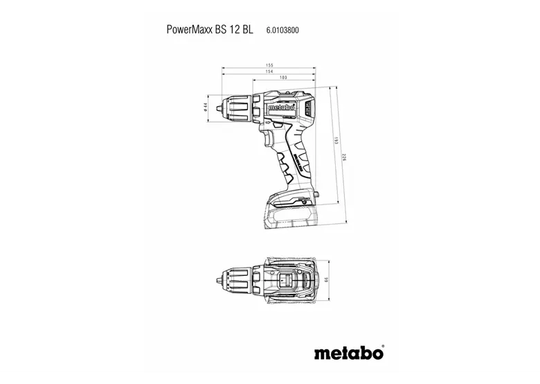 Akku-Bohrschrauber Metabo PowerMaxx BS 12 BL