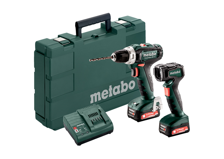 Akku-Bohrschrauber LED Metabo PowerMaxx BS 12 + ULA 12 LED