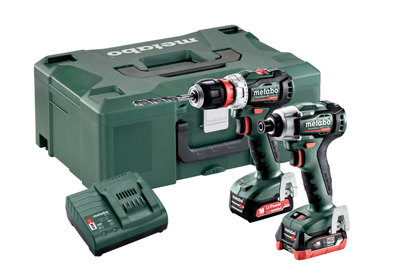 Werkzeugset 12V Metabo PowerMaxx Combo Set 2.7.4 1x4.0Ah, 1x2.0Ah