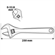 Rollgabelschlüssel 250mm, 0-33mm Neo 03-012