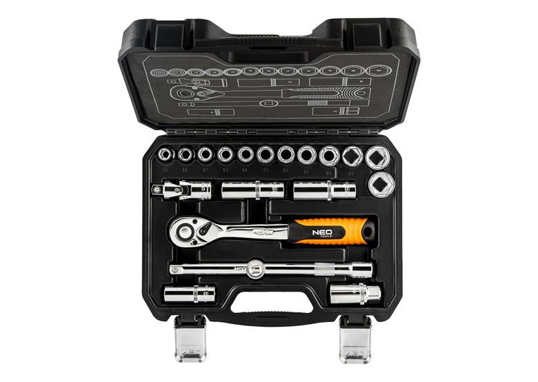 Steckschlüsselsatz 20 Stck, 1/2" CrV Neo 08-661