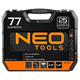 Steckschlüssel 1/4", 1/2", Satz à 77 Stück Neo 08-915