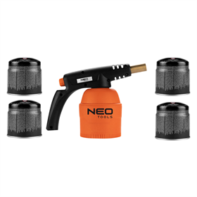 Lötlampe + 4 nachfüllbare Kartuschen Neo 20-045