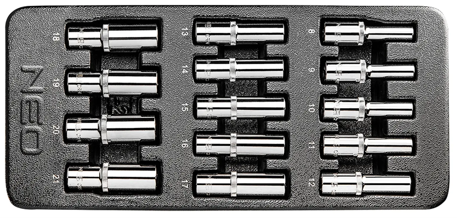 Einlage für Werkzeugschrank mit Nüssen, lang, 1/2" Neo 84-243