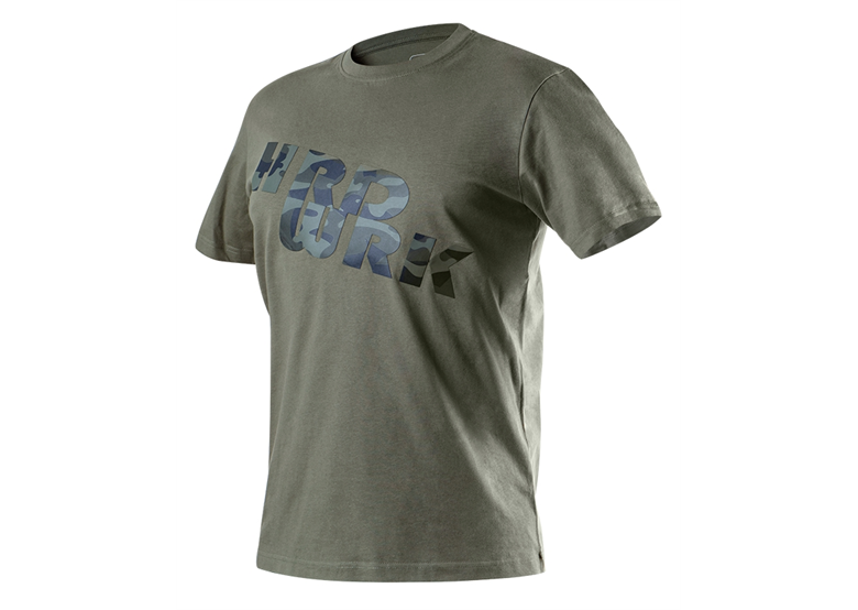 Arbeits-T-Shirt CAMO, olivenfarben, mit Aufdruck Neo CAMO 81-612-L