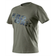 Arbeits-T-Shirt CAMO, olivenfarben, mit Aufdruck Neo CAMO 81-612-L