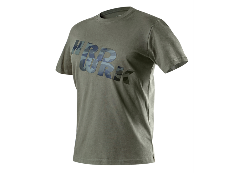 Arbeits-T-Shirt CAMO, olivenfarben, mit Aufdruck Neo CAMO 81-612-S