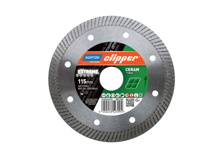 Diamanttrennscheibe 115x22,23mm Norton Extreme Ceramic Turbo