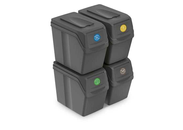 Abfallbehälter-Set 20l SORTIBOX 4 St. Prosperplast ISWB20S4-405U