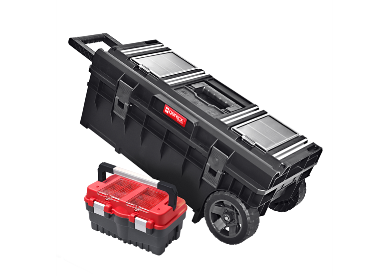 Set: Mobile Werkzeugbox und Werkzeugkiste Qbrick LONGER TECHNIK/Formula S 500 Carbo Red