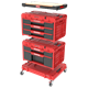 Schubladenset auf Rollenplattform Qbrick System ONE 2.0 WORKSHOP DRAWERS SET nr 5 RED Ultra HD Custom