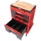 Schubladenset auf Rollenplattform Qbrick System ONE 2.0 WORKSHOP DRAWERS SET nr 7 RED Ultra HD Custom