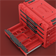 Werkzeugbox mit Schubladen Qbrick System PRIME DRAWER 4 TOOLBOX EXPERT RED Ultra HD Custom