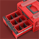 Werkzeugbox mit Schubladen Qbrick System PRO 2.0 DRAWER 2 TOOLBOX PROFI EXPERT RED Ultra HD Custom