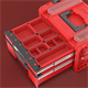 Werkzeugbox mit Schubladen Qbrick System PRO 2.0 DRAWER 2 TOOLBOX PROFI EXPERT RED Ultra HD Custom