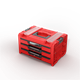 Werkzeugbox mit Schubladen Qbrick System PRO 2.0 DRAWER 3 TOOLBOX PROFI EXPERT RED Ultra HD Custom