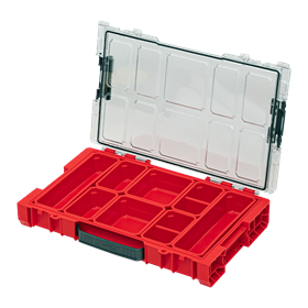 Organizer mit herausnehmbaren Behältern Qbrick System PRO ORGANIZER 100 RED Ultra HD Custom
