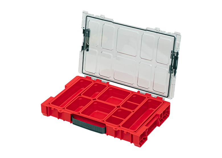 Organizer mit herausnehmbaren Behältern Qbrick System PRO ORGANIZER 100 RED Ultra HD Custom