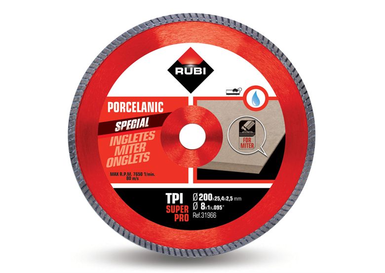 Diamanttrennscheibe 200x25,4mm Rubi TPI 200 SUPERPRO