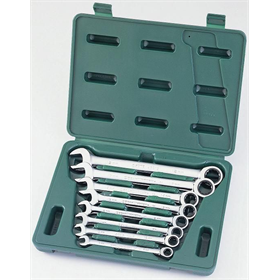 8-tlg. Flachringschlüsselsatz mit Ratsche Gearwrench Sata 09079