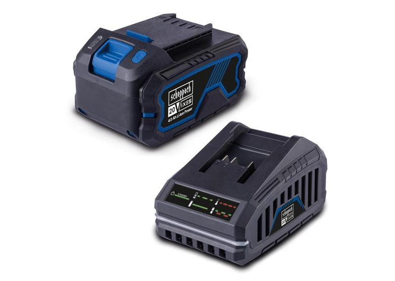 Ladegerät und Akku 18V 4,0Ah Scheppach SBSK4.0 20V IXES