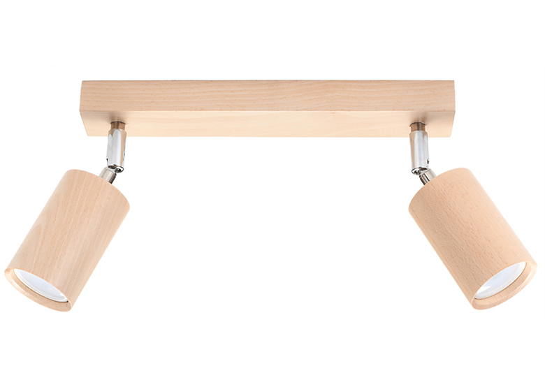 Deckenleuchte BERG 2 Natural Holz Sollux Lighting Peach Puff