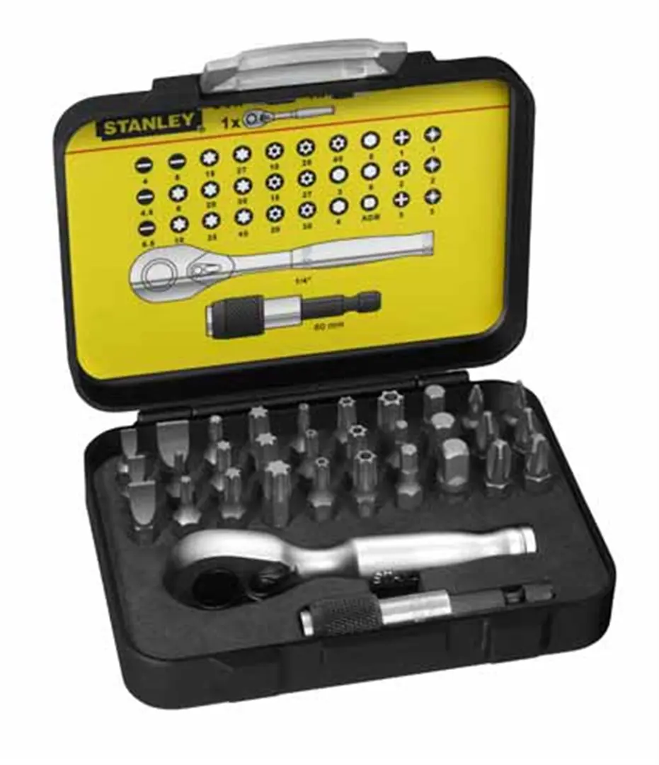 32-tlg. Bit-Set, 1/4'' Stanley 1-13-904