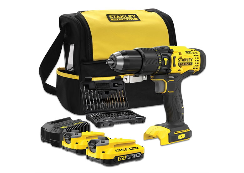 Akku-Schlagbohrschrauber Stanley FatMax V20 SFMCD711DSA 2x2,0Ah