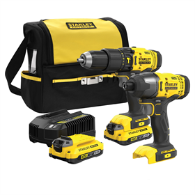 Werkzeugset 18V Stanley FatMax V20 SFMCK465D2S 2x2.0Ah