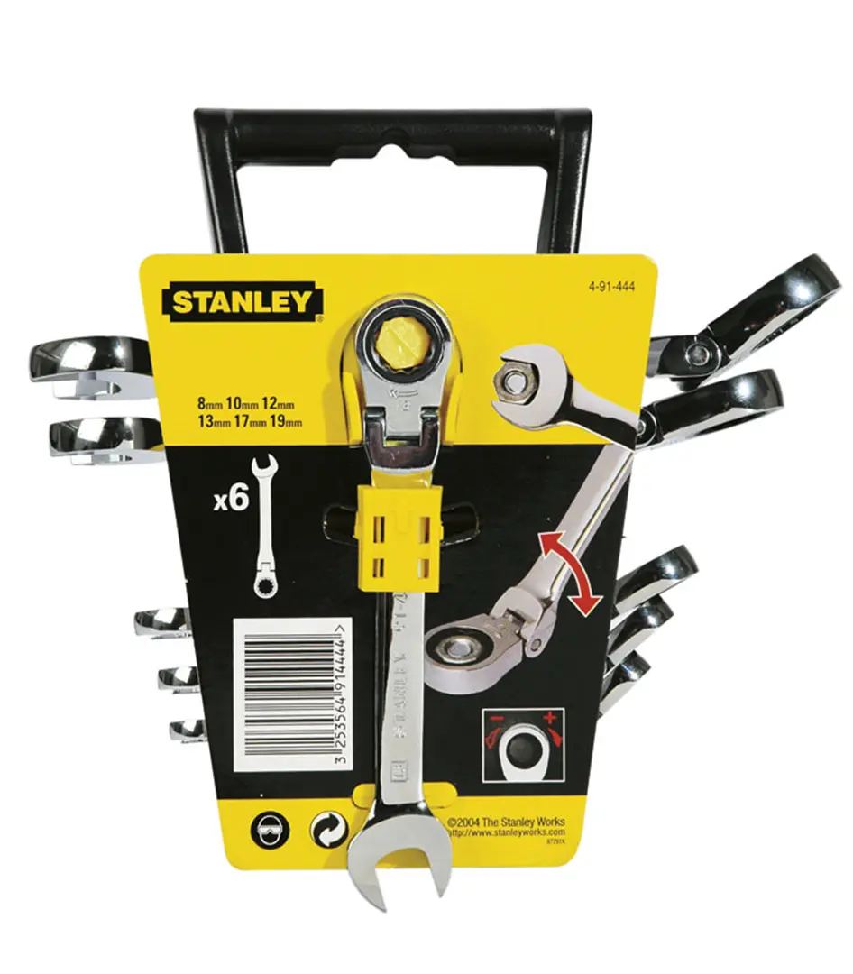 Ring-Gabelschluessel-Set mit Ratsche Stanley R4- 91- 444