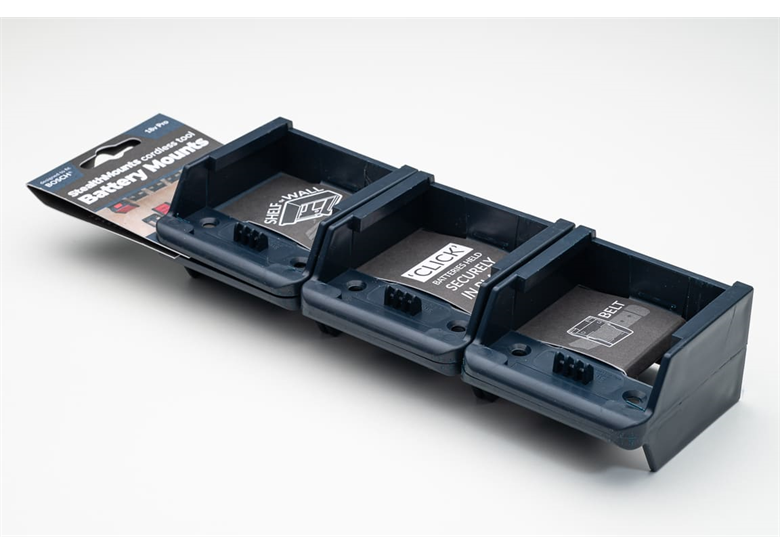 Griffe für Akkus Bosch 18V, 6 Stück Stealth Mounts BM-BO18-BLU-6