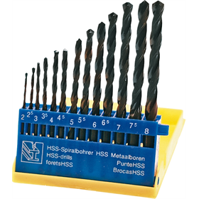 HSS-Metallbohrer, 2.0-8.0mm 13St. Top Tools 60H718