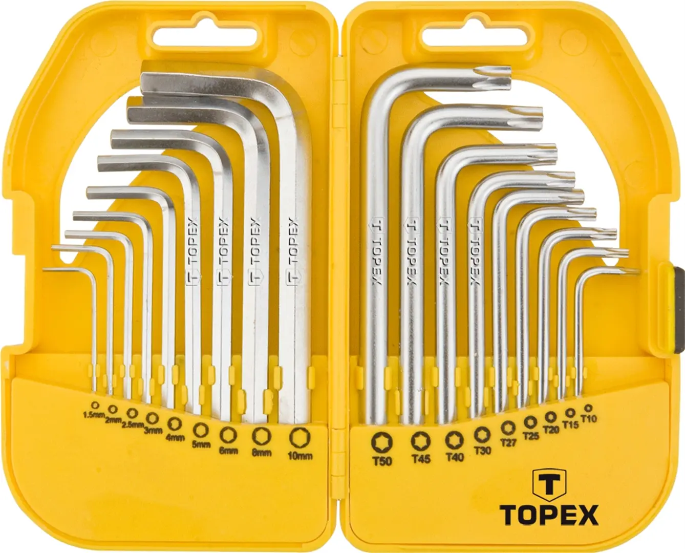 Sechskantschlüssel und Torx, Set 18 Stk. Topex 35D952