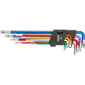 Torx-Schlüsselsatz, 9 Stk. bunt Topex 35D969