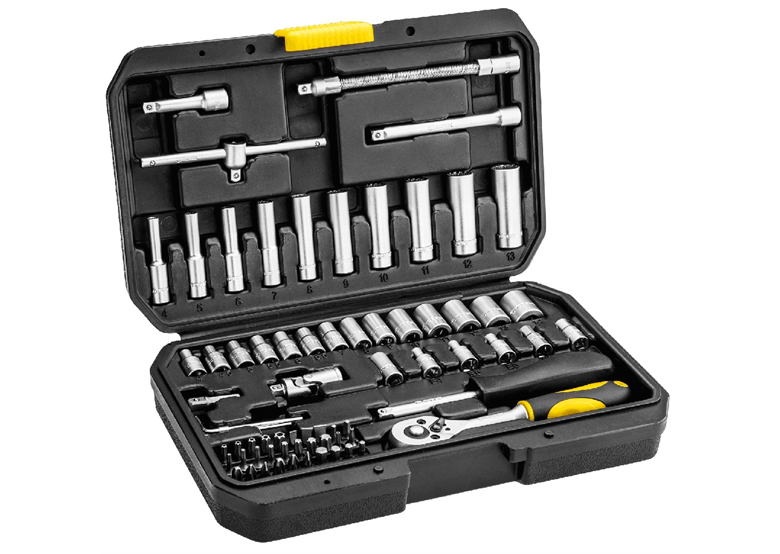 Steckschlüssel 1/4" mit Zubehör 72Stk. Topex 38D693