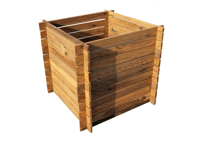 Holz-Komposter geriefelt Werth-Holz 85x85x75