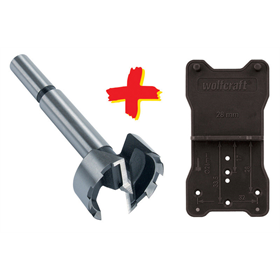 Forstner-Bohrer 35/90 mit Schablone Wolfcraft WF8728000