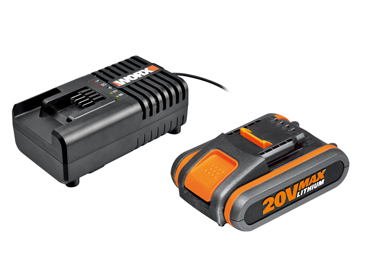 Akku 20V 2.0Ah mit Ladegerät Promo Worx Power Share WA3601.