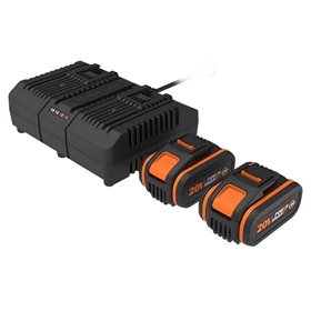 2 x 20 V 4,0 Ah Akkus und 2-Port-Ladegerät Worx PowerShare WA3611