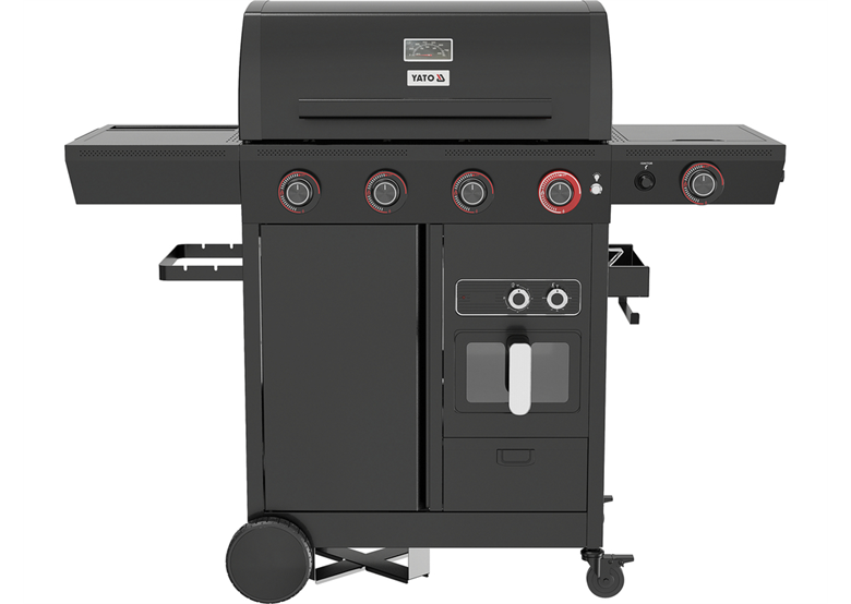 4+1-Gasgrill mit fettfreier Fritteuse Yato YG-20036