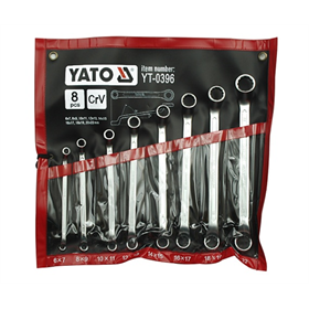 Ringschlüssel, aufgebogen 6-22 mm 8 Stück Yato YT-0396