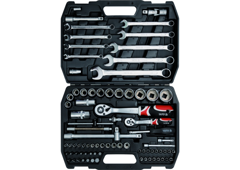 Werkzeug Set Koffer 1/2", 82- teilig, L Yato YT-1269