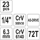 Werkzeugset 1/4" 23 tlg. Yato YT-14421