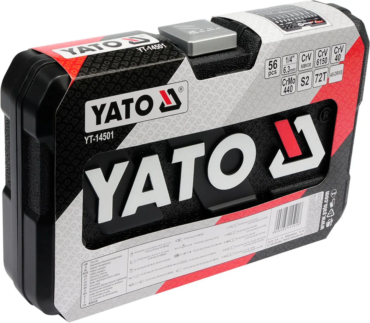 56-tlg. Werkzeugset 1/4" Yato YT-14501