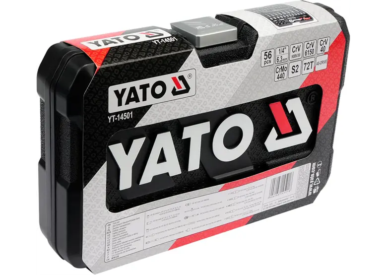 56-tlg. Werkzeugset 1/4" Yato YT-14501